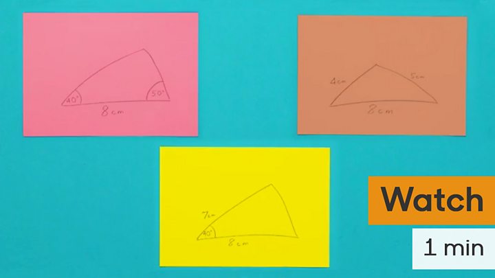 Constructing Triangles 3rd Level Maths Video Bbc Bitesize 5508