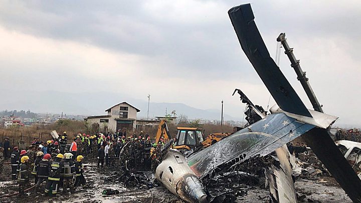 Image result for Plane carrying 71 passengers crashed on landing at Nepal's Kathmandu airport