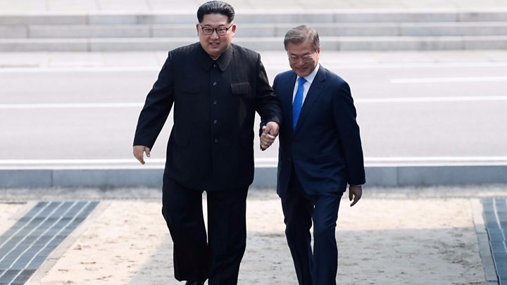 The moment Kim Jong-un crossed into South Korea