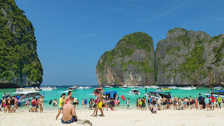 Thailands Maya Bay From The Film The Beach Shuts Bbc News