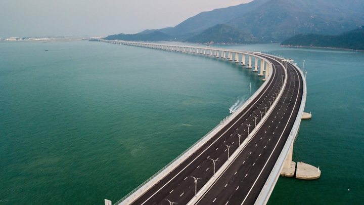 Flying Over The Worlds Longest Sea Bridge - 