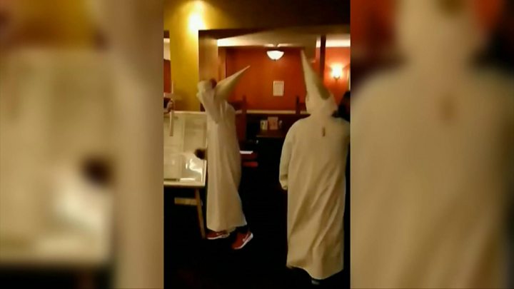 Newtownards Group Dressed As Kkk Members Is Hate Crime Bbc News 