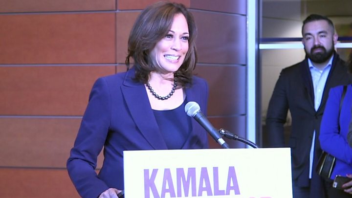 Democrat Kamala Harris Announces Presidential Run Bbc News