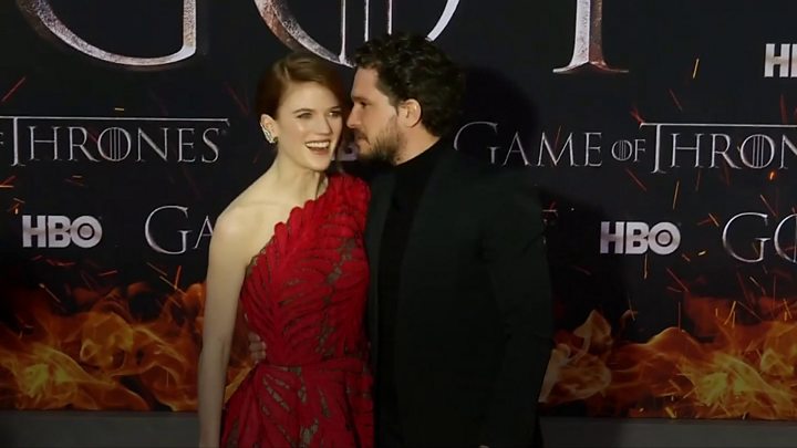 Game Of Thrones Stars Step Out For Final Season Premiere Bbc News