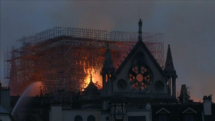 Notre-Dame cathedral: Macron pledges reconstruction after fire