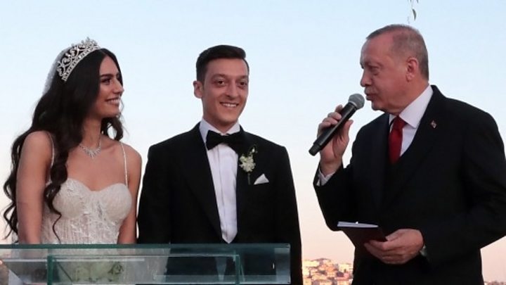Image result for Turkey's Erdogan is Footballer Mesut Ozil's best man