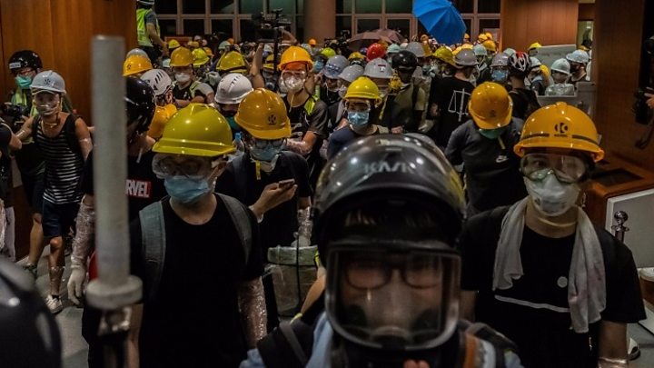 Hong Kong protests: China says protesters ‘trample rule of law’