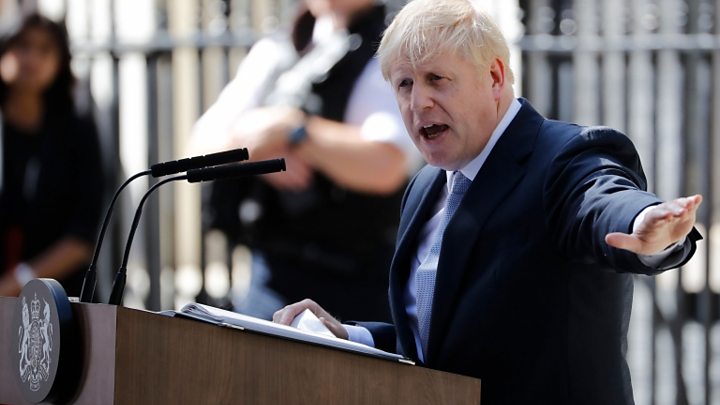 Boris Johnson overhauls cabinet on first day as PM