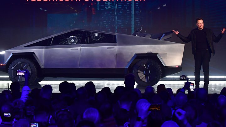 Elon Musk Unveils Teslas Cybertruck A Bulletproof