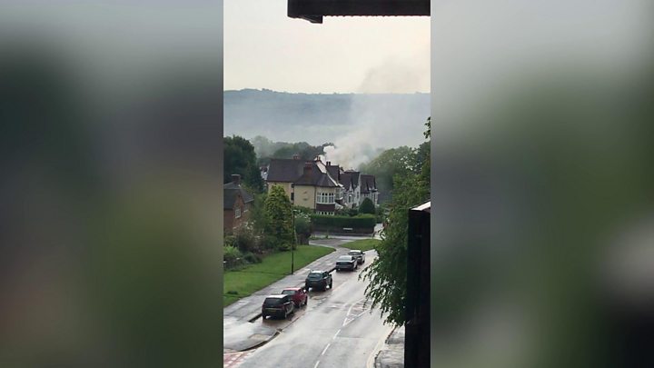 Sheffield Storms Lightning Strike Sets House On Fire Bbc News 