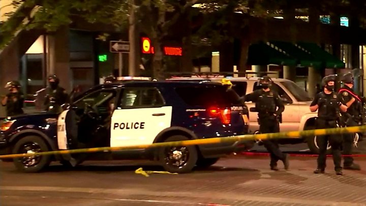 Portland suspect shot dead by police during arrest - BBC News