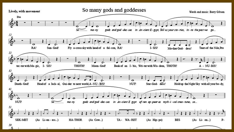 KS2 Music: Ancient Egypt. Song: 'So many gods and goddesses' - BBC Teach