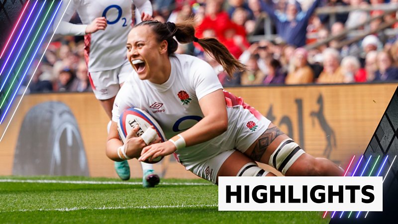 Women's Six Nations 2024: England 88-10 Ireland - Abby Dow and Ellie ...