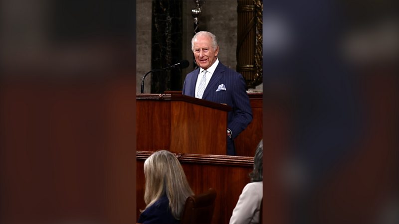 King Charles during speech from US Congress