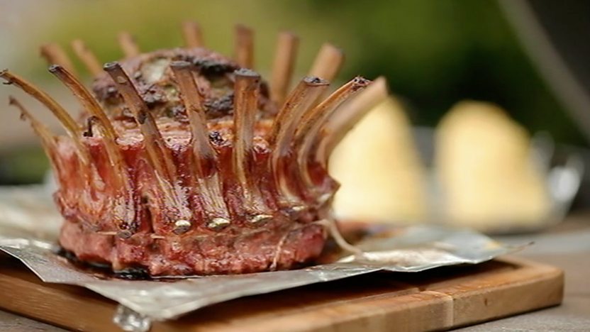 Tarragon Stuffed Crown Of Lamb With Duchess Potatoes Recipe c Food