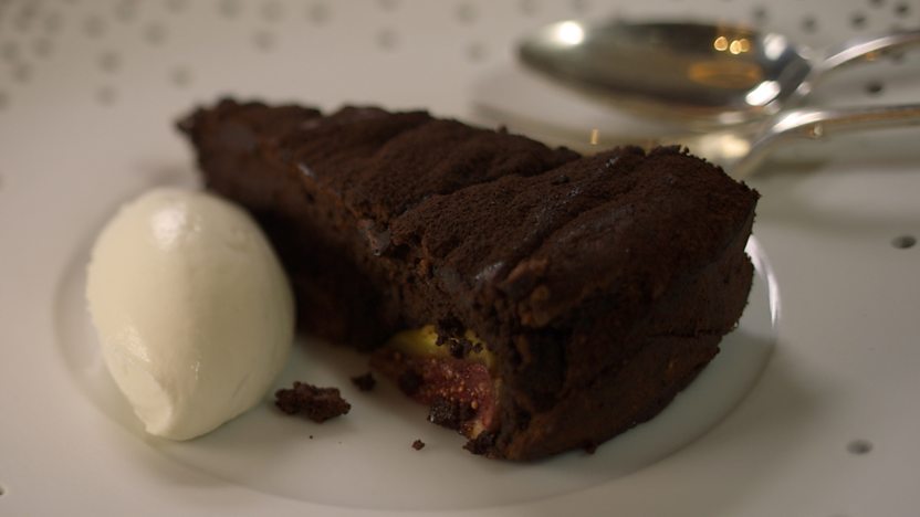 Chocolate and fig mousse cake recipe - BBC Food