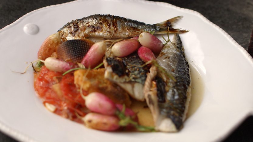 Roasted Sardines Mackerel And Radishes Recipe Bbc Food