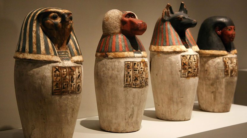 canopic jars used in the mummification process
