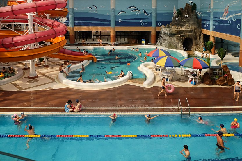 North Korean state media are promoting the leisure facilities as 'world-class'