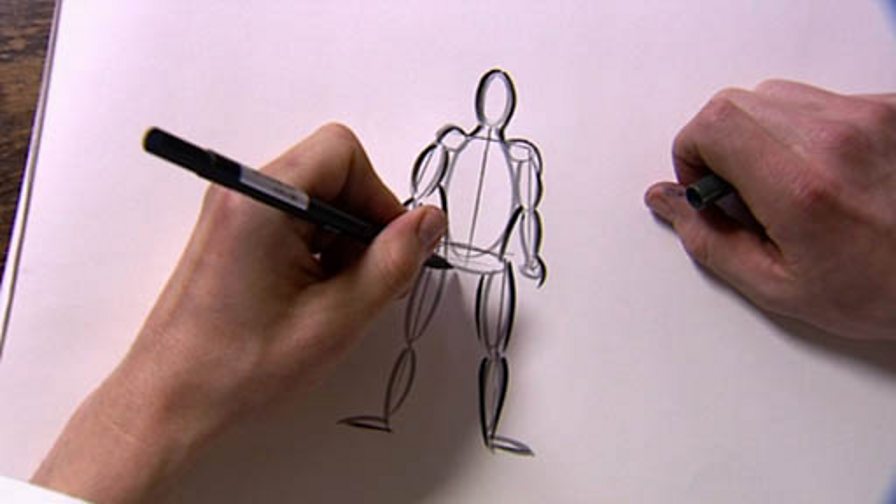 BBC Two Bitesize Primary, Art and Design 1, Drawing, Simple figure