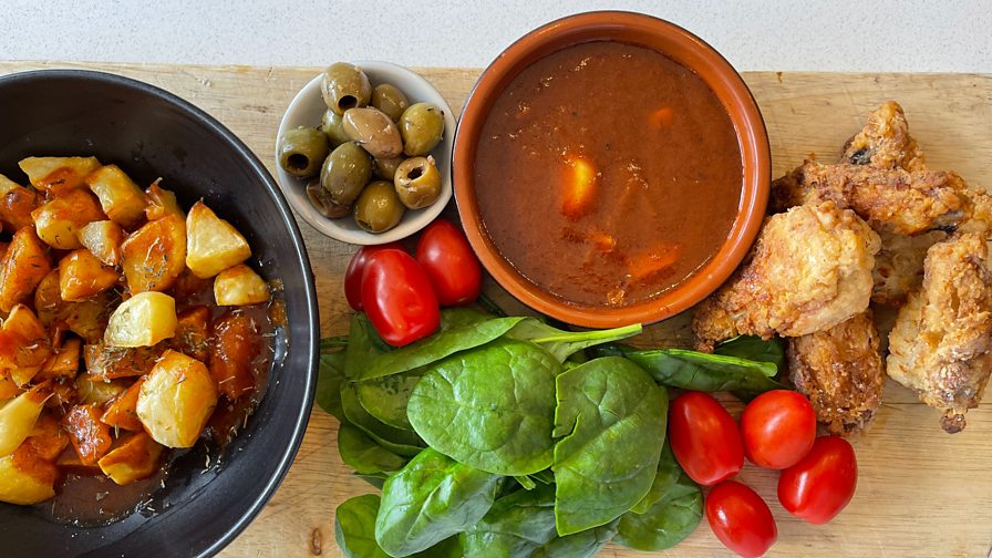 BBC One Morning Live Theo's Chicken Wings & Patatas Bravas