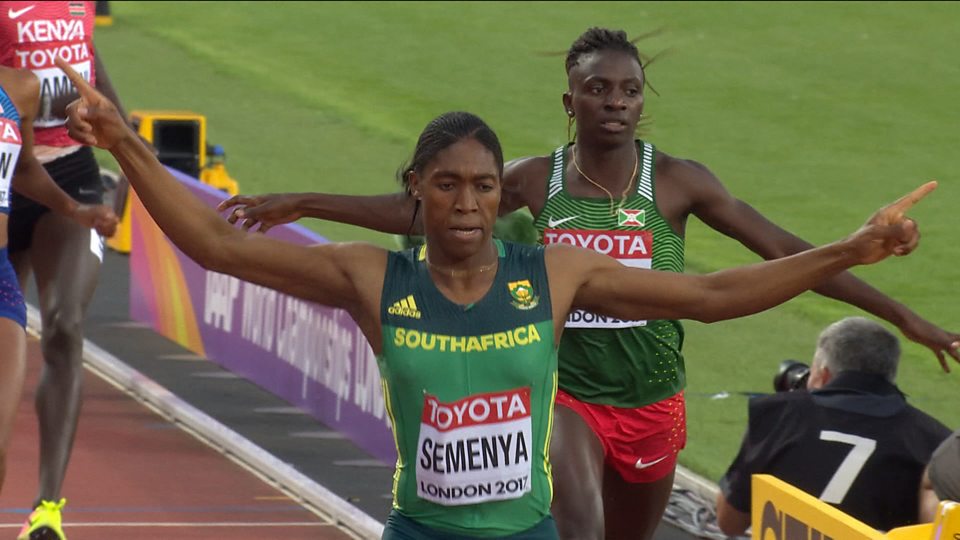 Semenya wins 800m gold as Sharp comes eight