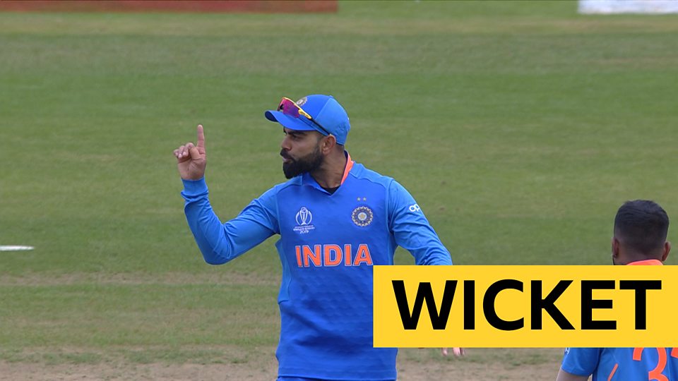 Soumya chips the ball straight to Kohli in the covers as India get a second