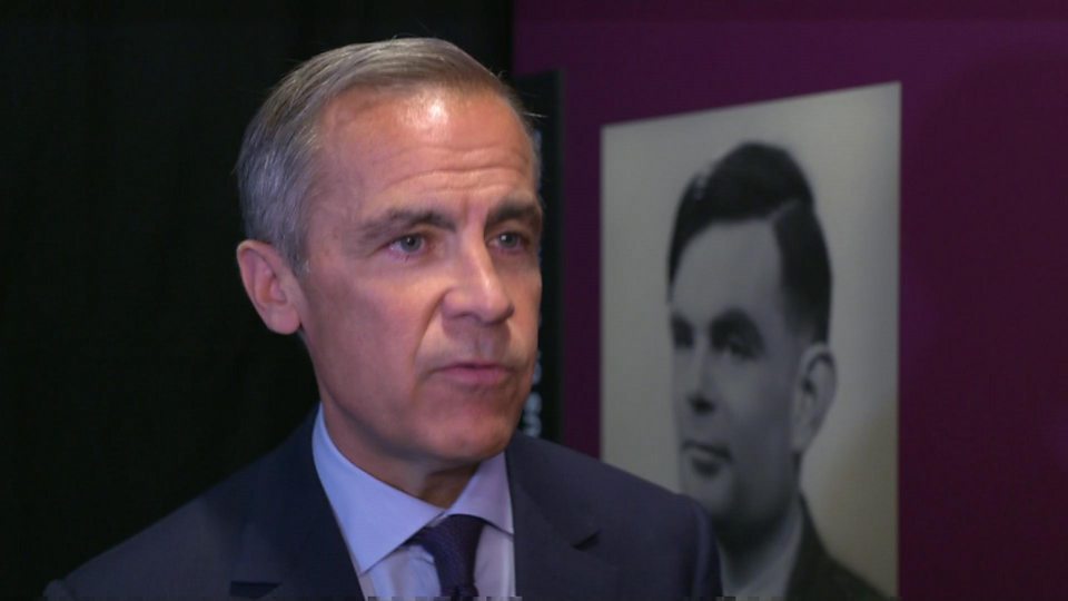 Mark Carney dicséri Alan Turing eredményeit's achievements