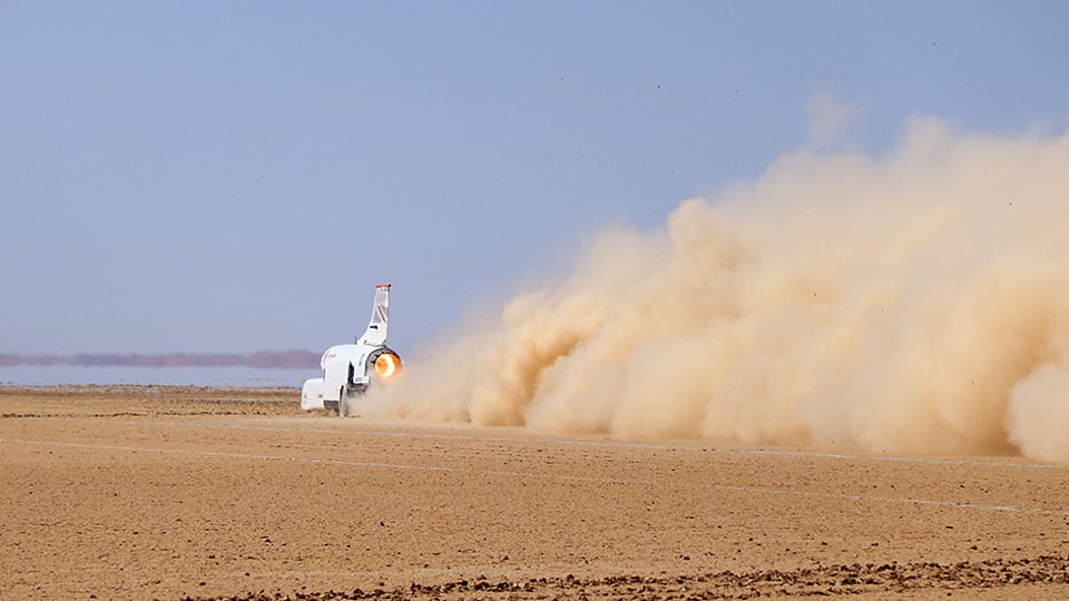 Watch the Bloodhound supercar get off the line