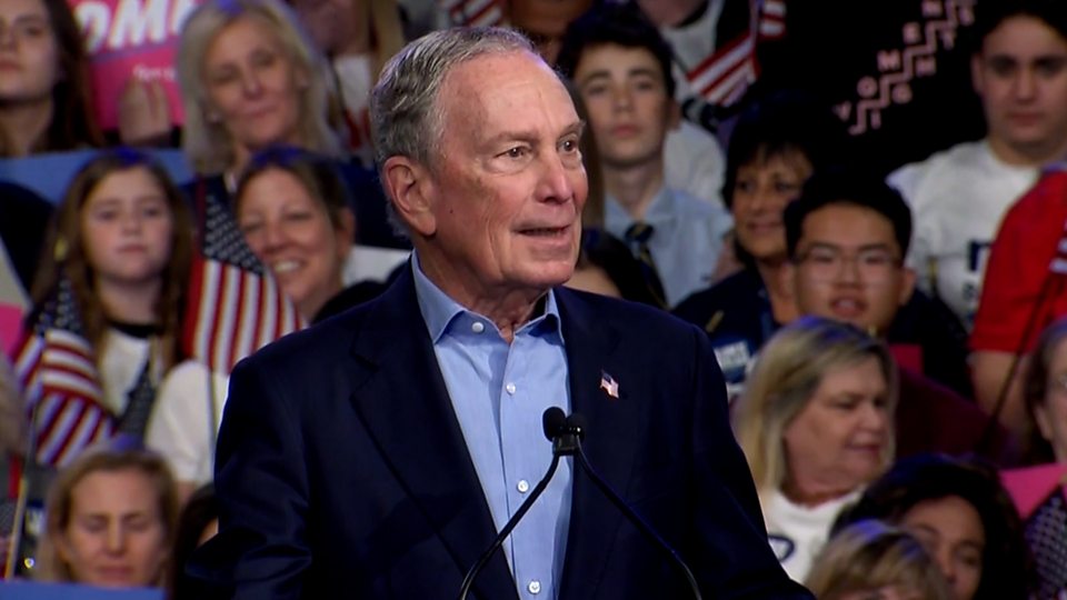 Bloomberg loses badly and rolls out Trump jokes