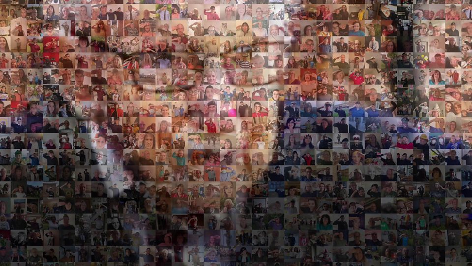 Captain Tom Moore: Nation creates mosaic birthday salute