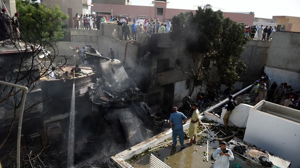 The crash happened in a residential area