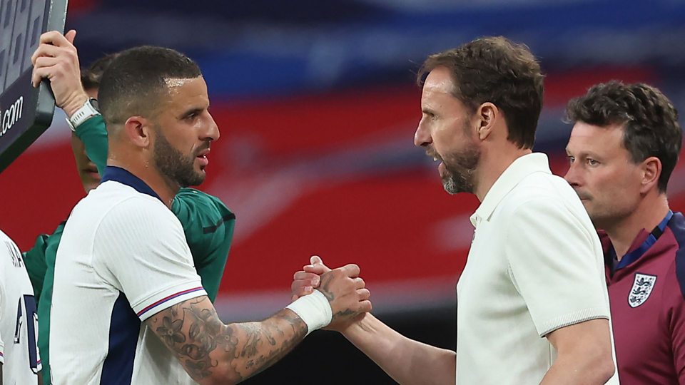 England news conference with Gareth Southgate & Kyle Walker