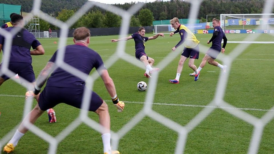 England training session before Netherlands semi-final
