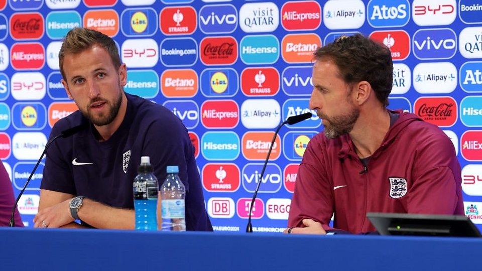 England news conference with Gareth Southgate and Harry Kane