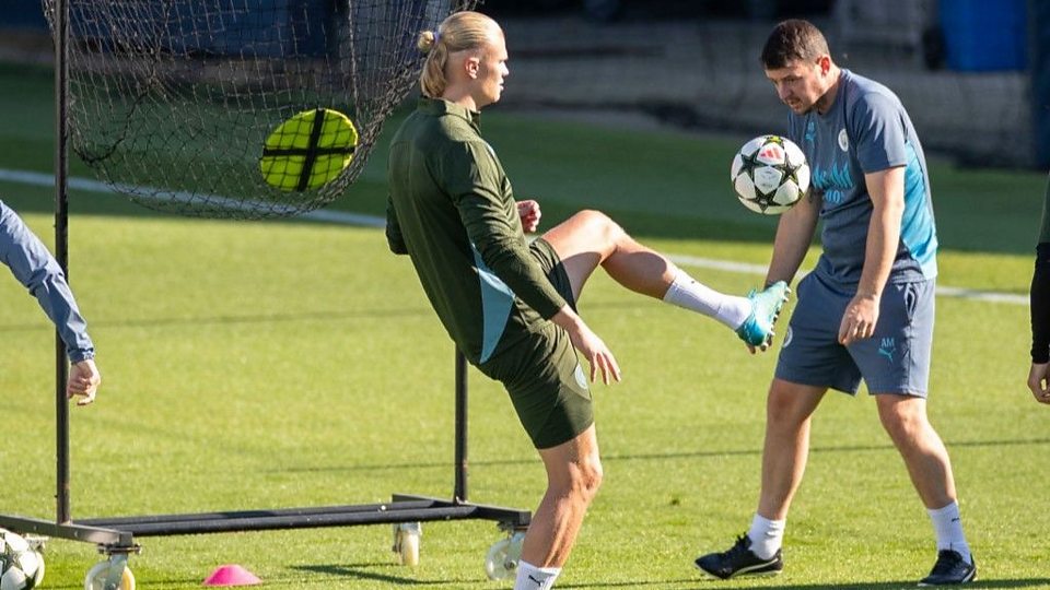 Manchester City Champions League training