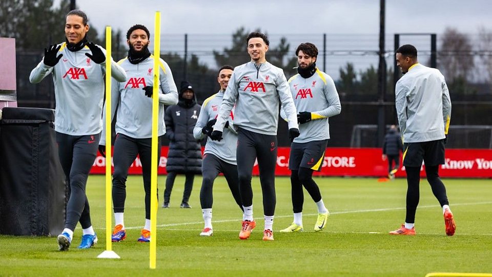 Liverpool Champions League training