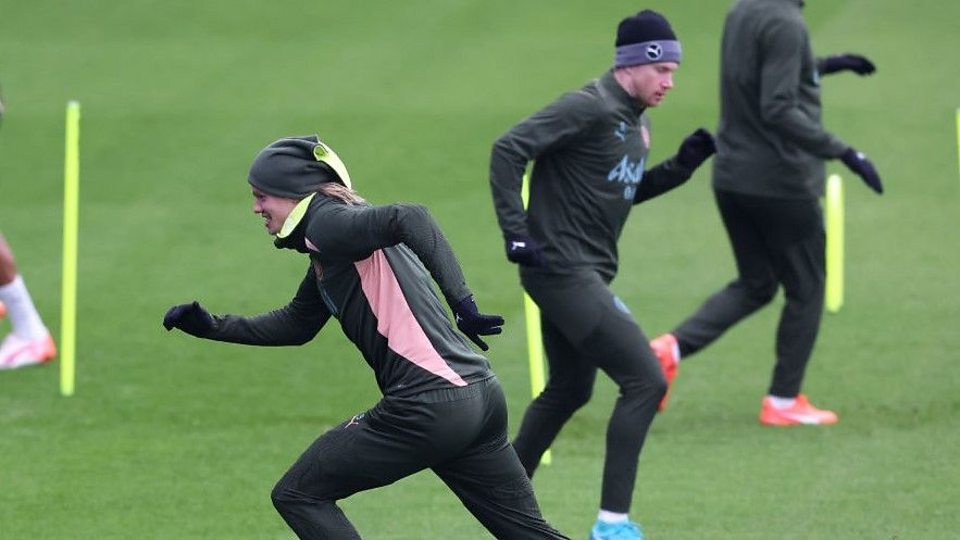 Manchester City Champions League training