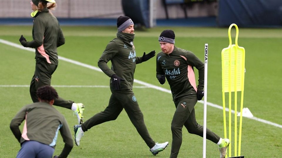 Manchester City Champions League training