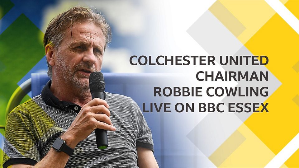 Colchester United chairman Robbie Cowling live on BBC Essex