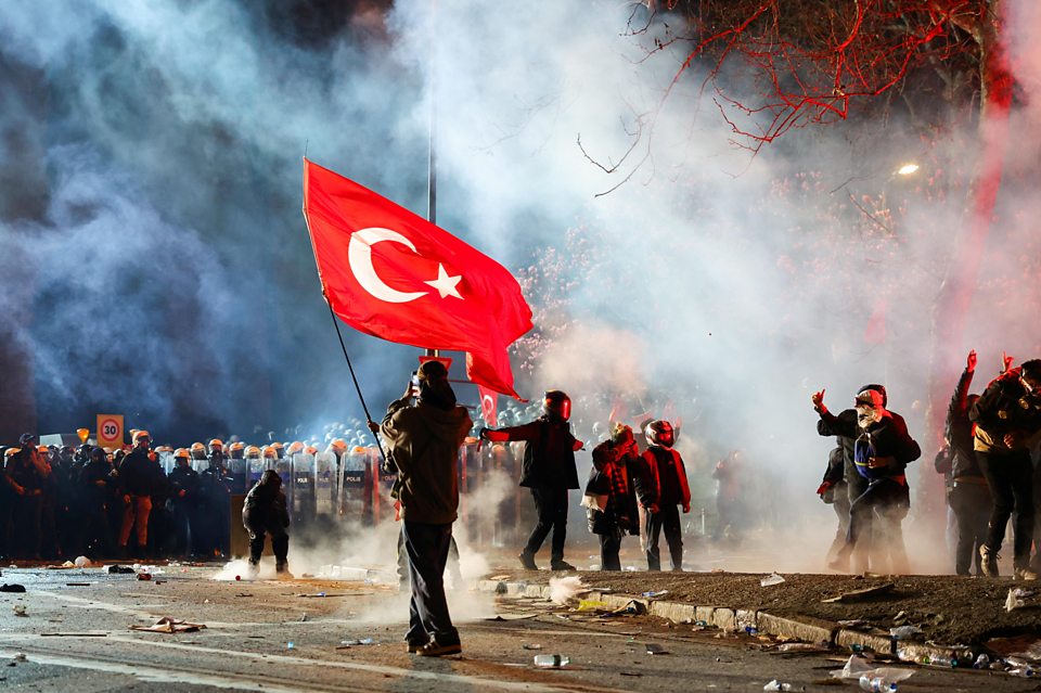 Turkey Protests After President's Rival Jailed