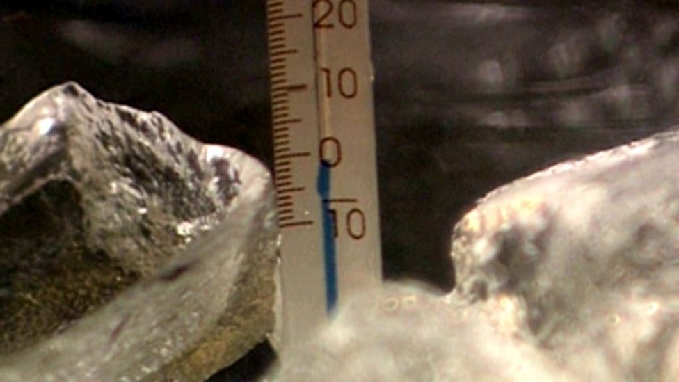 BBC Two Science Clips, Changing State, The temperature of ice