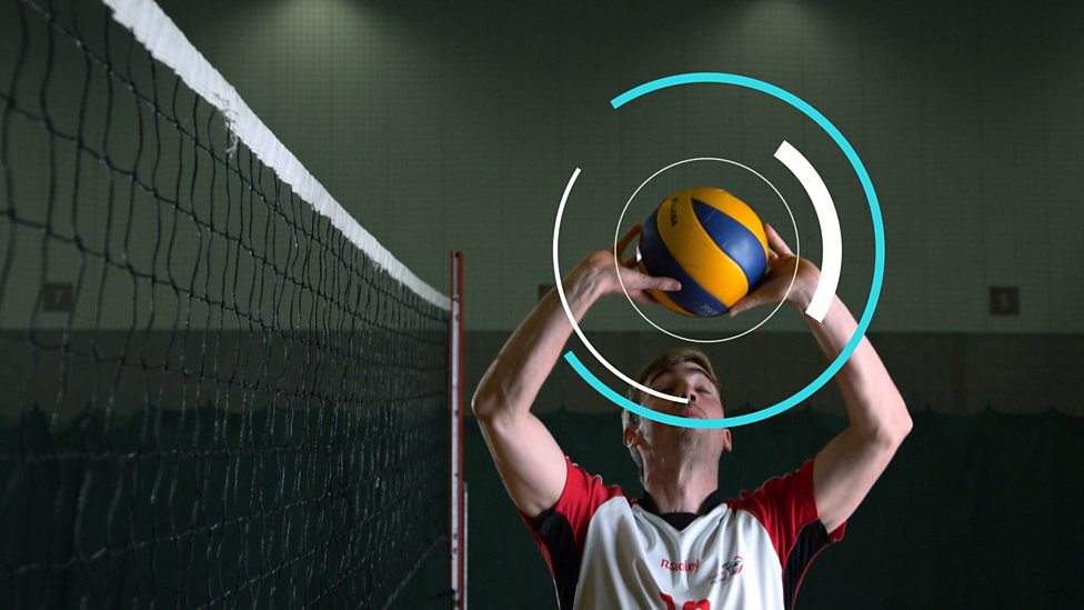 Volleyball set shot Volleyball essential skills and techniques GCSE Physical Education Revision Edexcel BBC Bitesize