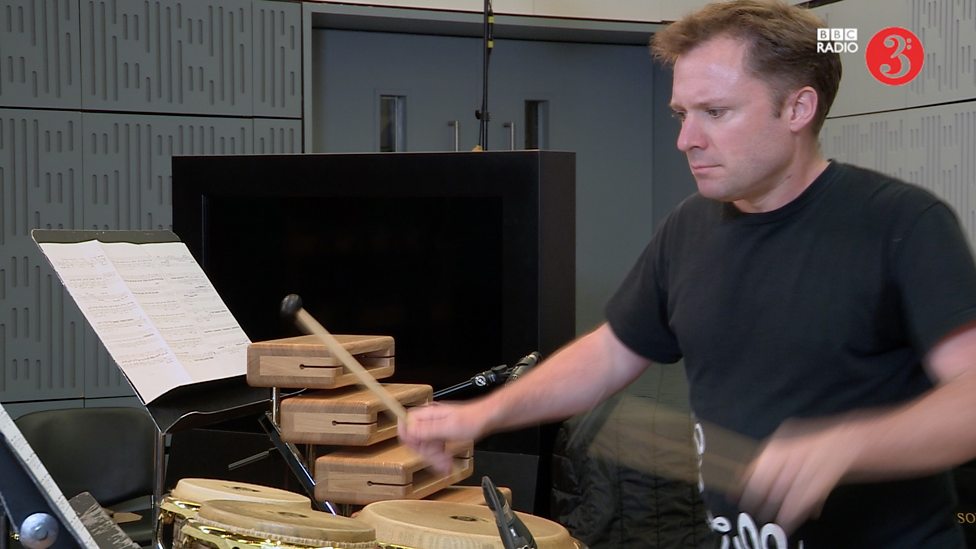 BBC Radio 3 In Tune, Bass drum, congas, bongos, wood blocks, Xenakis