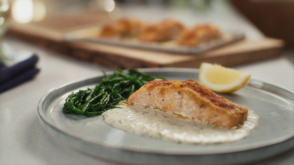 BBC Two Mary Berry Love to Cook, Series 1, Episode 4, Crusted salmon with samphire