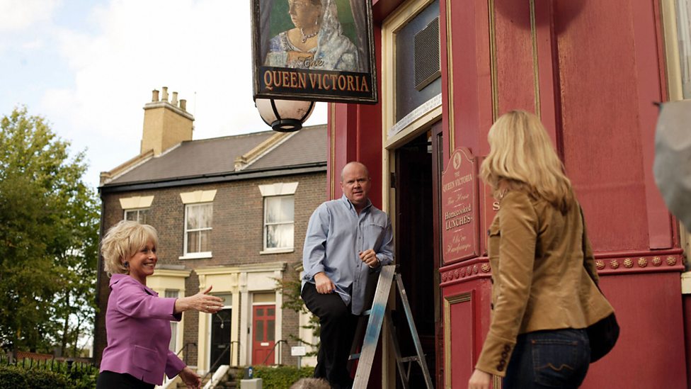 BBC One EastEnders, Landlords of The Queen Vic Peggy gets her pub back!