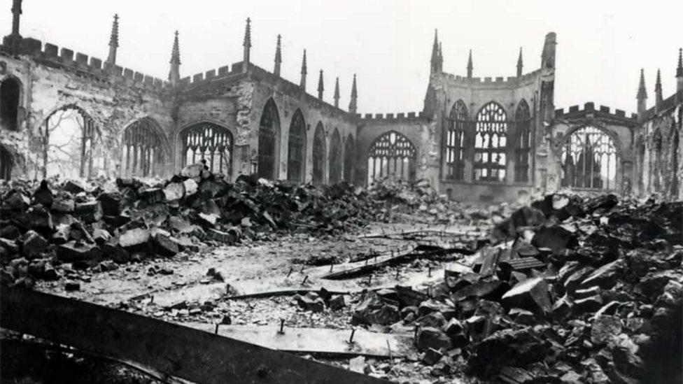 Image result for cathedral ruins coventry