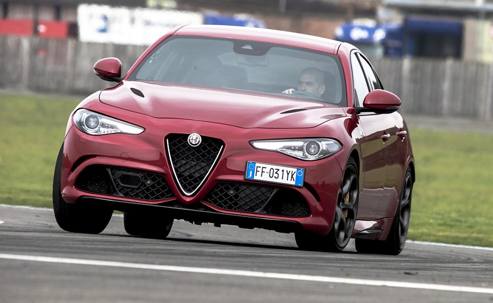 BBC One - Top Gear, Series 24, Episode 2, All the action episode 2 of Top Gear and David Tennant joins as the celebrity guest. - The Alfa Romeo Giulia QV