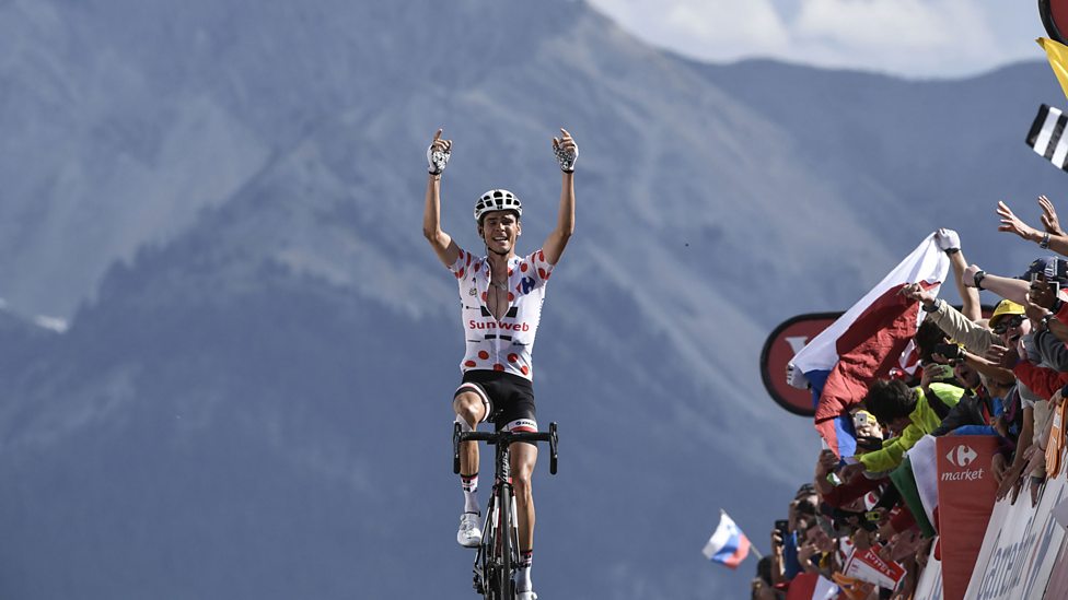 Tour de France King of the mountains Warren Barguil wins in Alps BBC