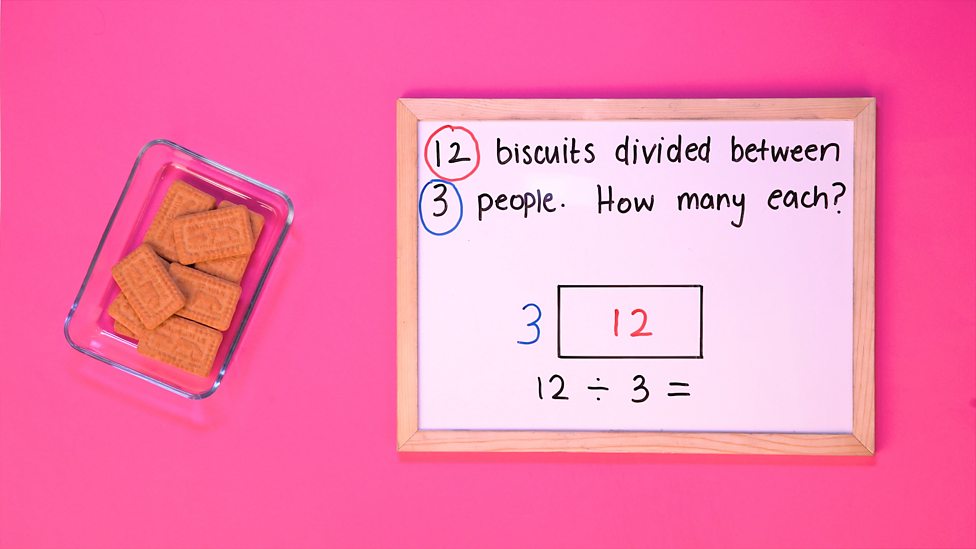 How to visualise division with an array - BBC Bitesize